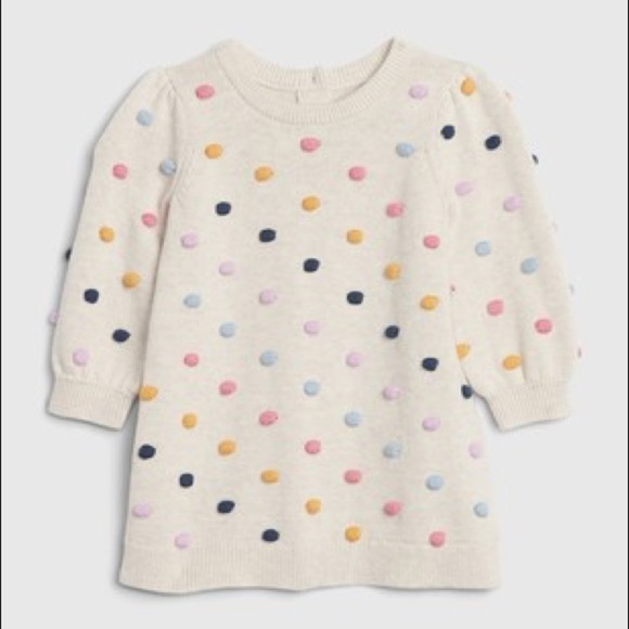 Gap Baby Popcorn Sweater Dress girl 0/3m - Picture 1 of 6